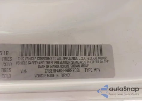 2017 Ram Promaster City Tradesman z USA, uszkodzony, nr VIN ZFBERFAB5H6G97081